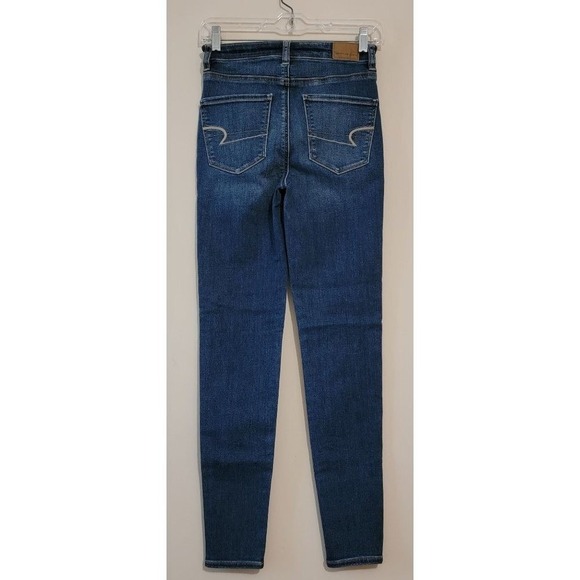American Eagle Outfitters Highest Rise Jegging Women's Jeans Dark Wash Size 0 - Picture 2 of 9